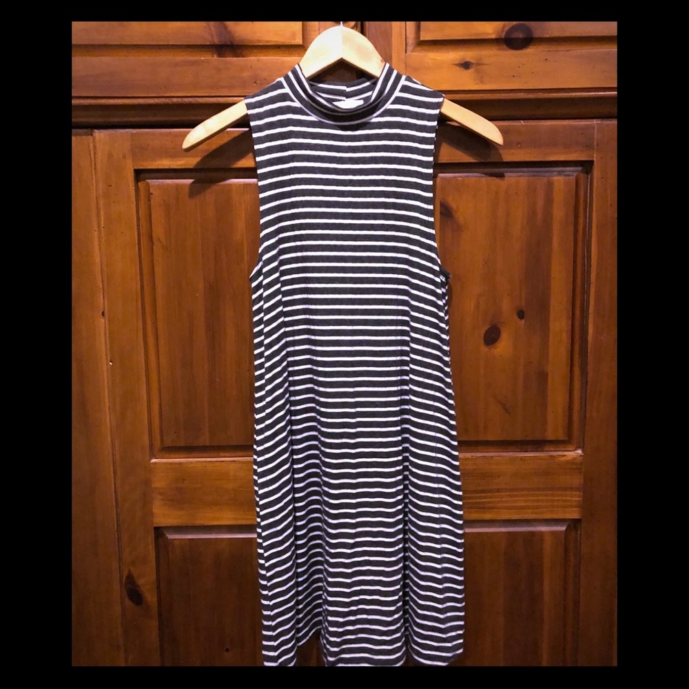 Striped halter neck dress